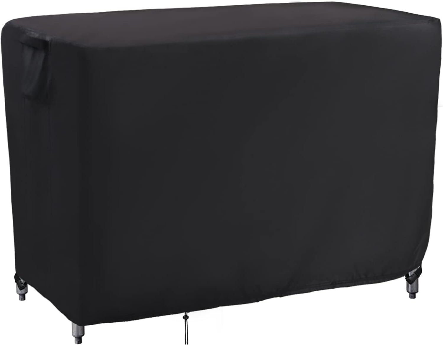 Kingling Outdoor Table Cover 48 Inch, Waterproof Stainless Steel Table Cover Metal BBQ Table Covers Weather Protection for Patio Kitchen Work/Prep Tables - 48''L x 24''W x 35''H(Black)