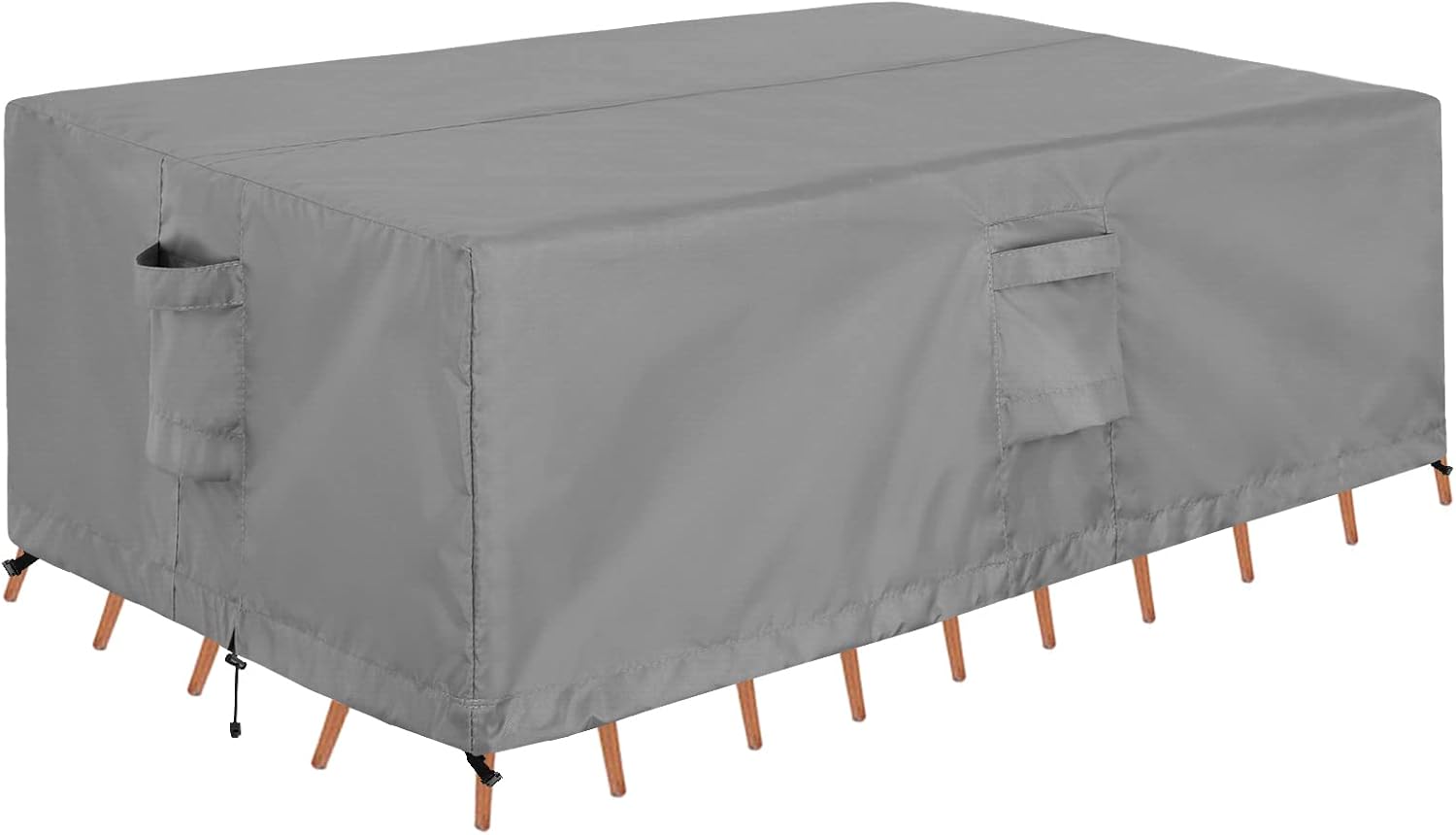 OutdoorLines Outdoor Waterproof Patio Table Furniture Set Covers - Rectangle Couch Sectional Cover Outside Weatherproof Patio Furniture Covering for Deck, Lawn and Backyard 90"L x 64"W x 28"H, Black