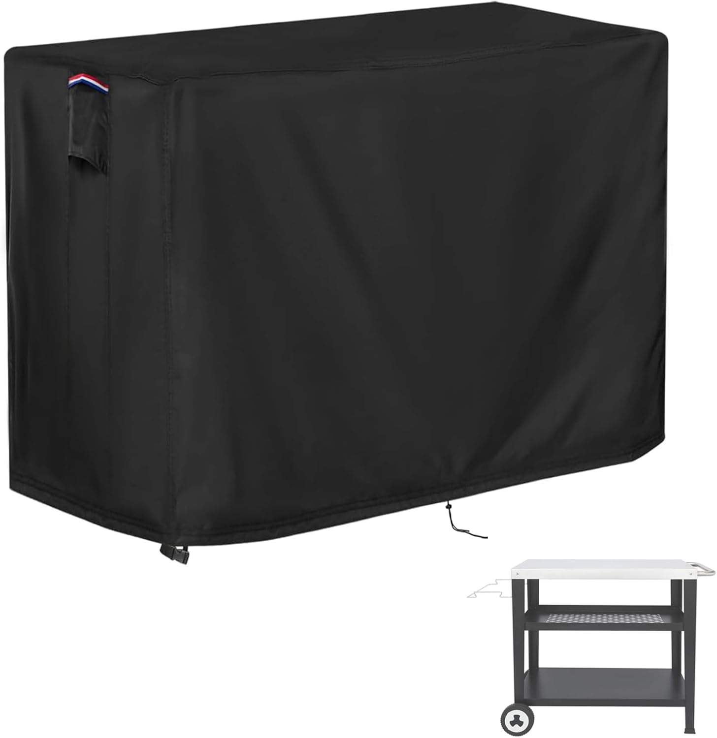 Outdoor Dining Table Cover, 56inch Patio Dining Table Cover Waterproof for 6 Person Dining Table,Outdoor Furniture,Stainless Steel/Metal Table-56"L x 32"W x 28"H