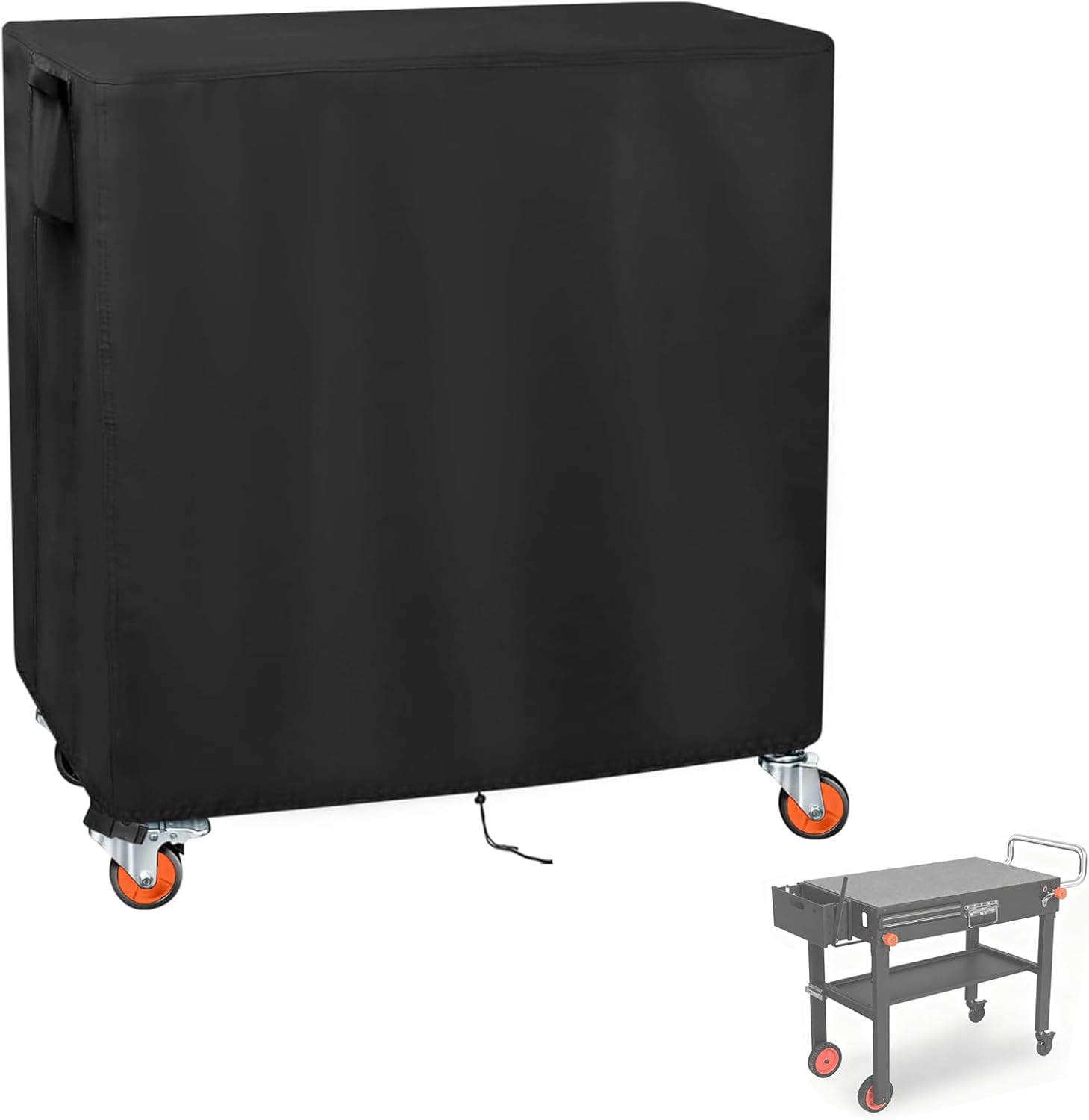 Outdoor Dining Table Cover, 56inch Patio Dining Table Cover Waterproof for 6 Person Dining Table,Outdoor Furniture,Stainless Steel/Metal Table-56"L x 32"W x 28"H