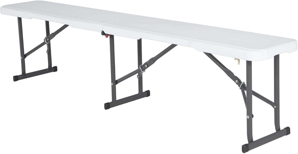LIFETIME 80305 Portable Folding Bench, White