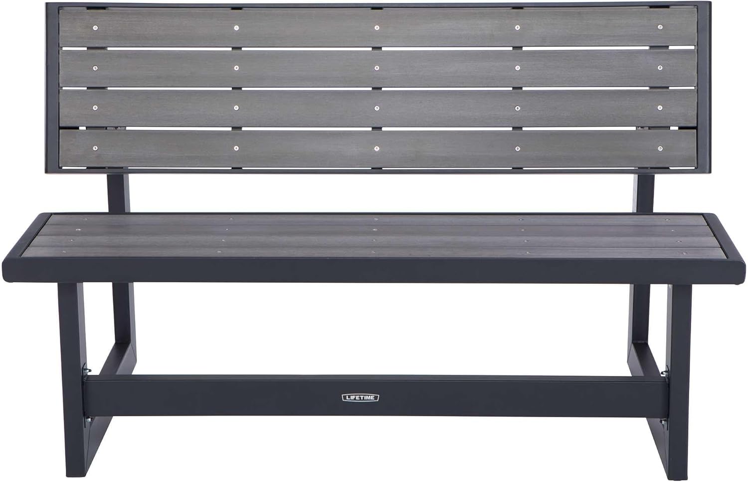 LIFETIME 60253 Outdoor Convertible Bench, 55 Inch, Harbor Gray