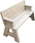 Convert-a-Bench 2-in-1 Outdoor Bench & Picnic Table - Foldable, Weather-Resistant Seating - Perfect for Patio, Lawn, Garden, or Deck - Durable & Easy Assembly - 1 Bench/Order, Platinum White Birch