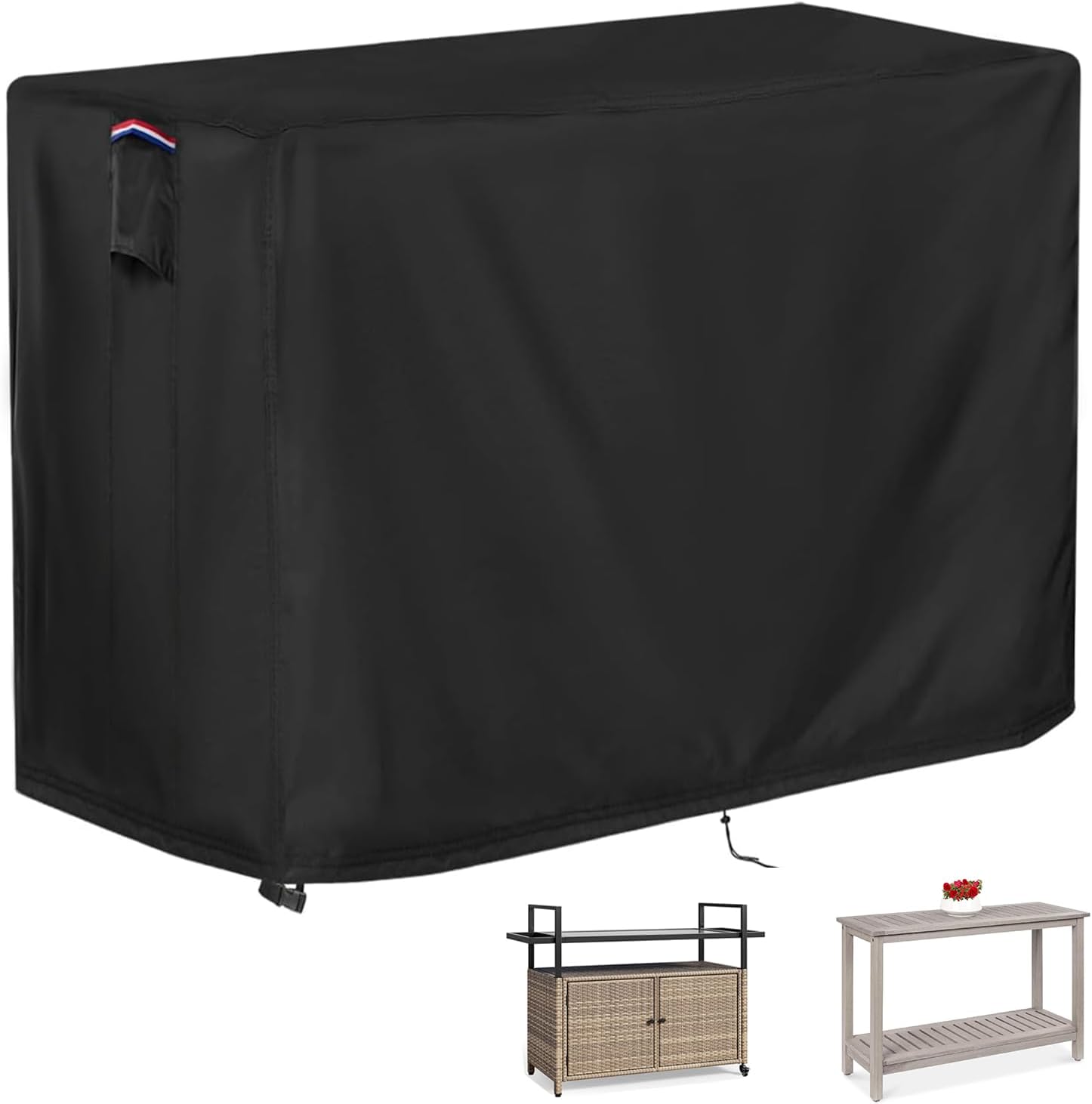 Outdoor Dining Table Cover, 56inch Patio Dining Table Cover Waterproof for 6 Person Dining Table,Outdoor Furniture,Stainless Steel/Metal Table-56"L x 32"W x 28"H