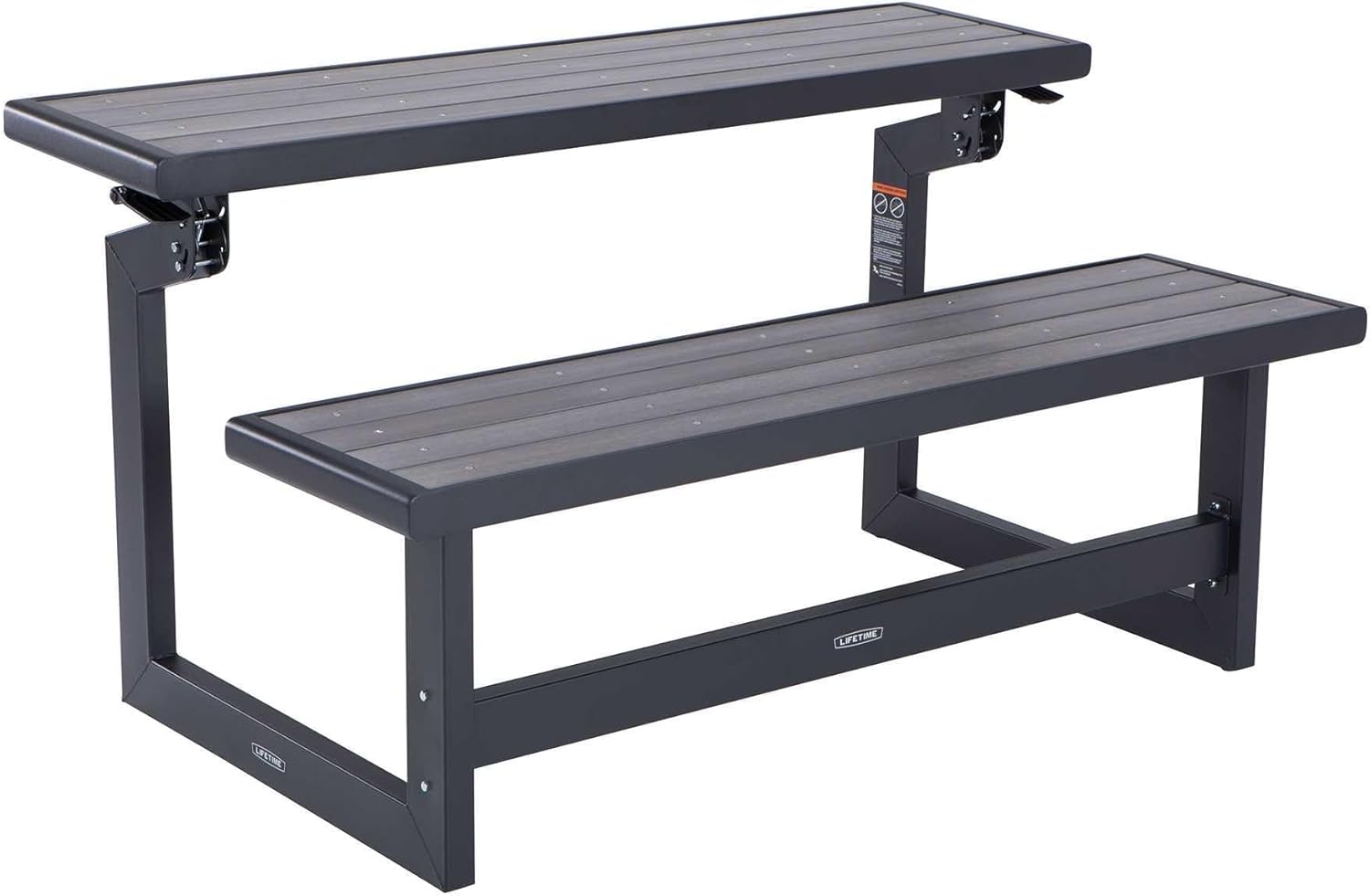 LIFETIME 60253 Outdoor Convertible Bench, 55 Inch, Harbor Gray