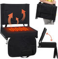 Heated Stadium Seats with Backrest and Cushion, Portable and Lightweight, Ideal for Camping, Beach, Sporting Events, Folds to Compact Size, Extra Wide, USB Battery Not Included