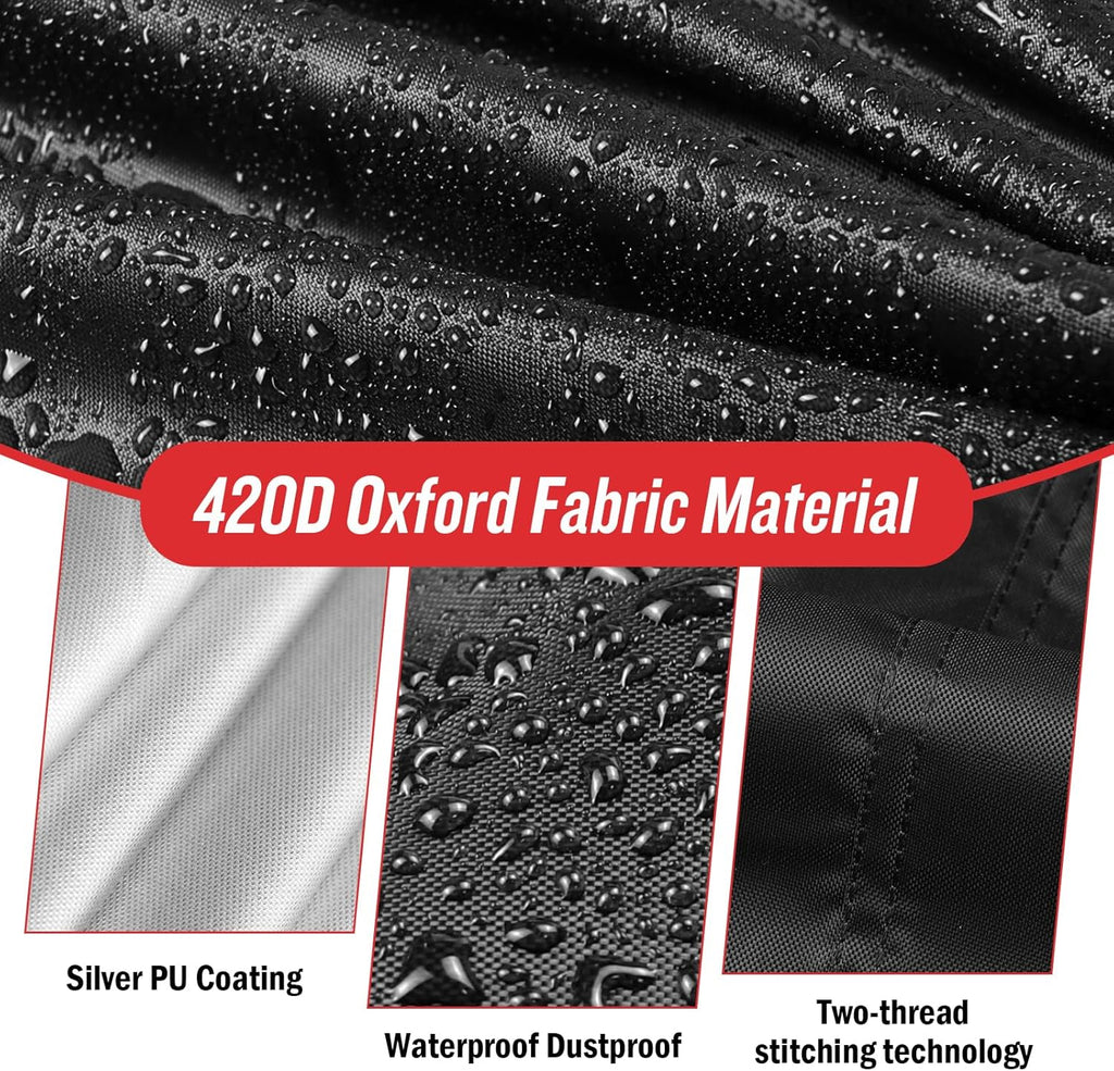 Outdoor Prep Table Cover 42 Inch,Waterproof Patio Outdoor Stainless Steel Metal Grill BBQ Table Cart Cover Dustproof Windproof All Season Pretection for Outdoor Table - 42 x 31 x 50 Inch