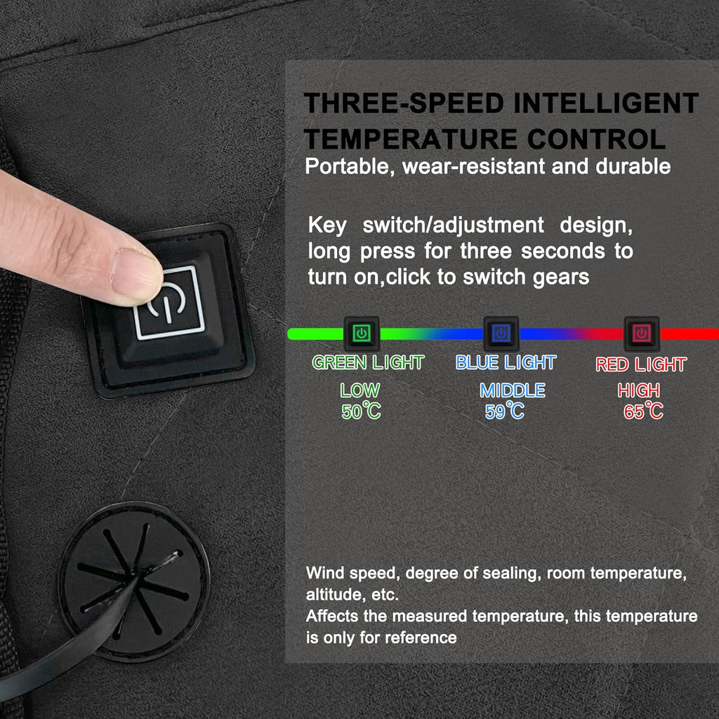 Portable Heated Seat Cushion(No Power Bank) Heated Camping Chair Pad,Foldable Heated Stadium Seat for Bleachers,USB Powered Heated Seats Great for Sports, Fishing, Concerts Black